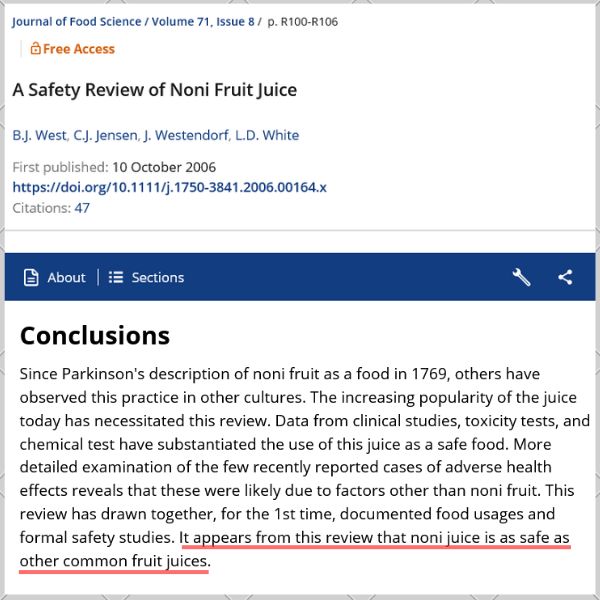 Noni Juice Seaman Jus Buah Biasa